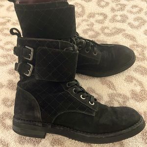 Chanel combat boots